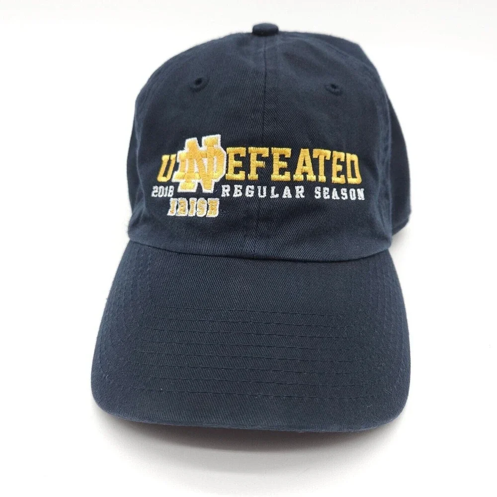 Notre Dame 47 Brand 2018 Undefeated Season Strapback‎ Hat Baseball Dad Cap NCAA